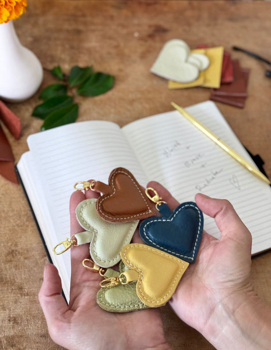 Leather Heart Charm