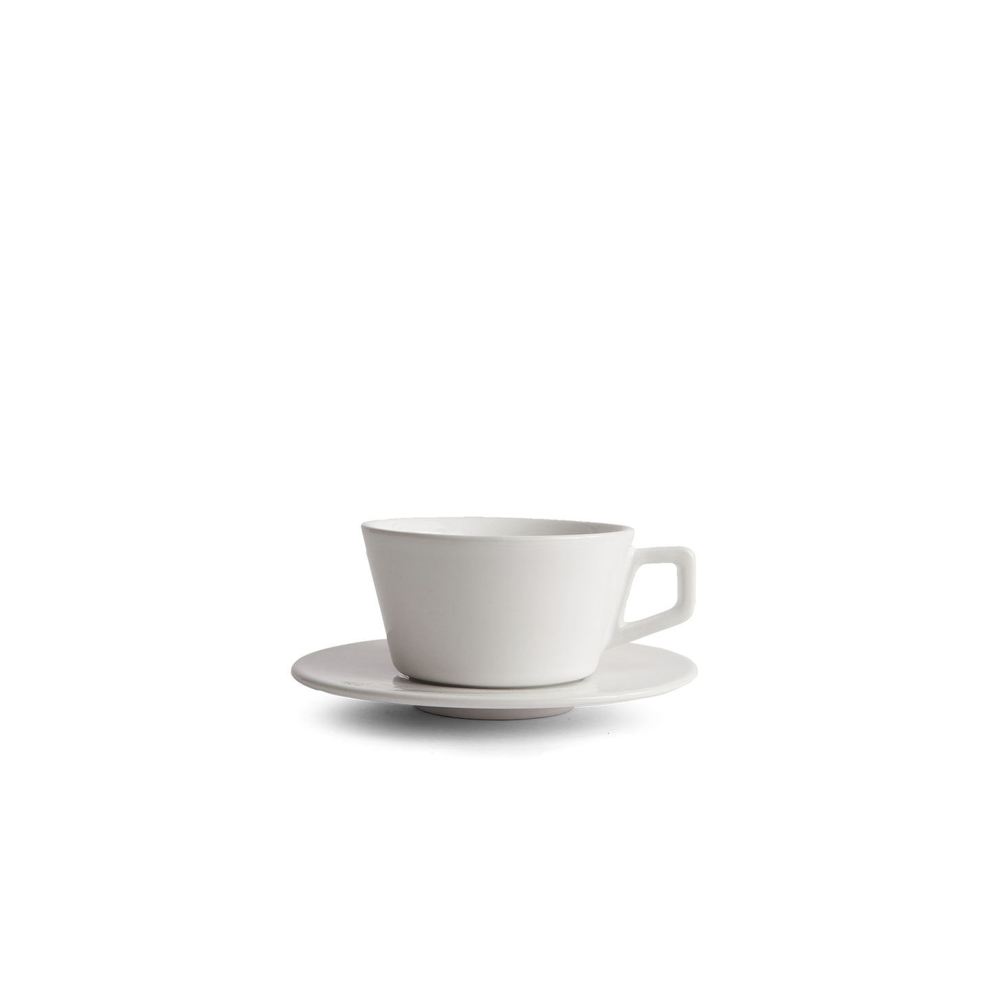 8oz Small Latte Cup & Saucer - White