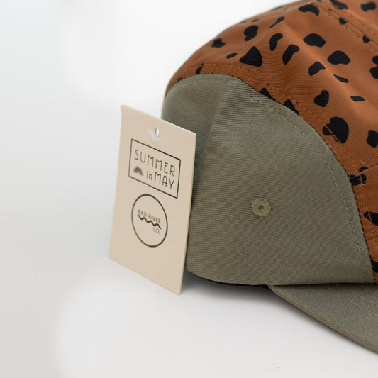 Five-Panel Hat - Green/Cheetah