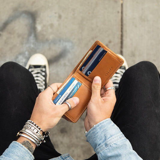 Large Billfold Wallet with RFID protection - Natural