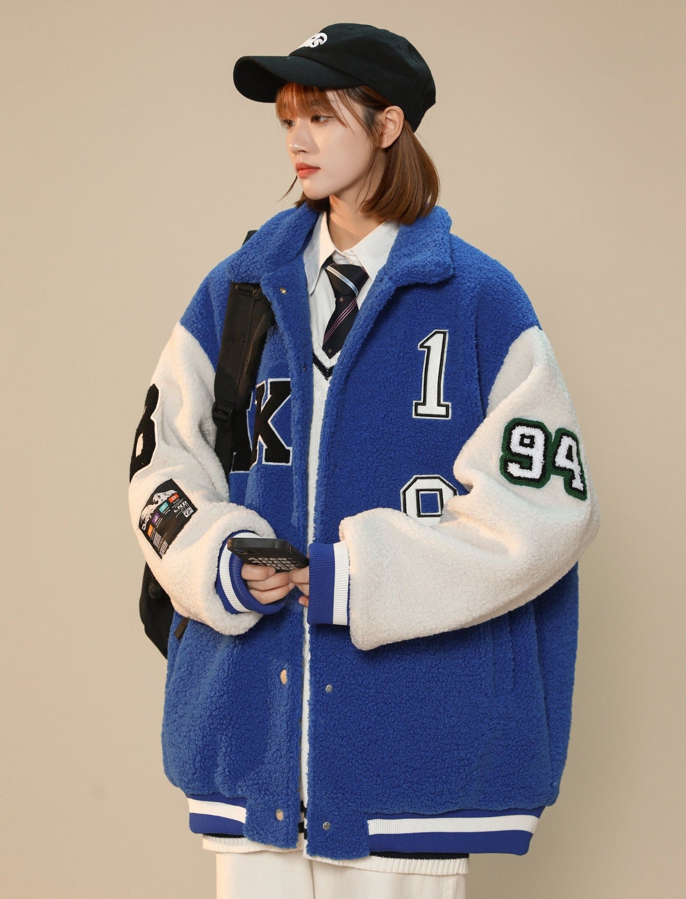 Women's Year 94 Furry Varsity Jacket
