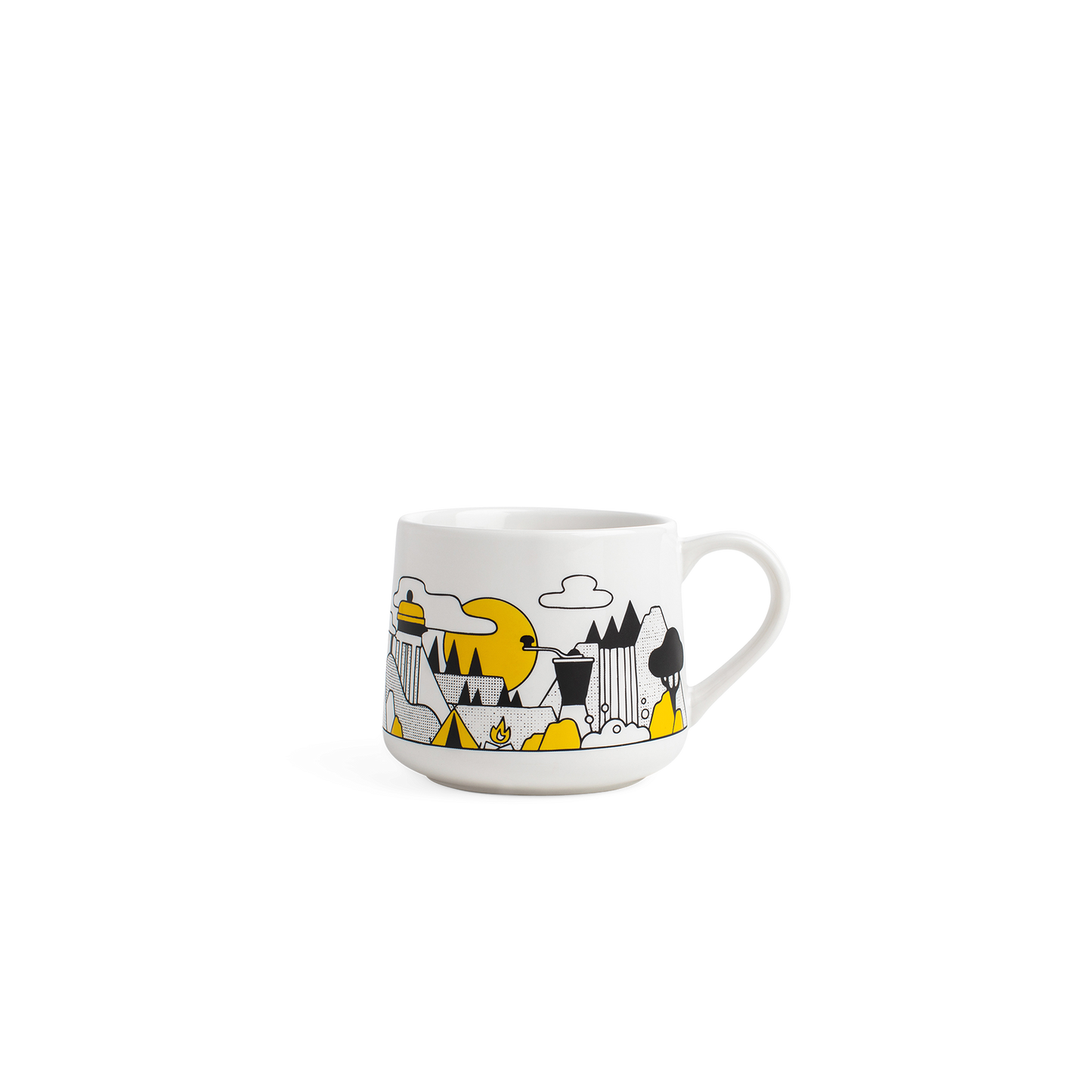 Kevin Tudball - Coffee Mountain - 12oz Crescent Mug