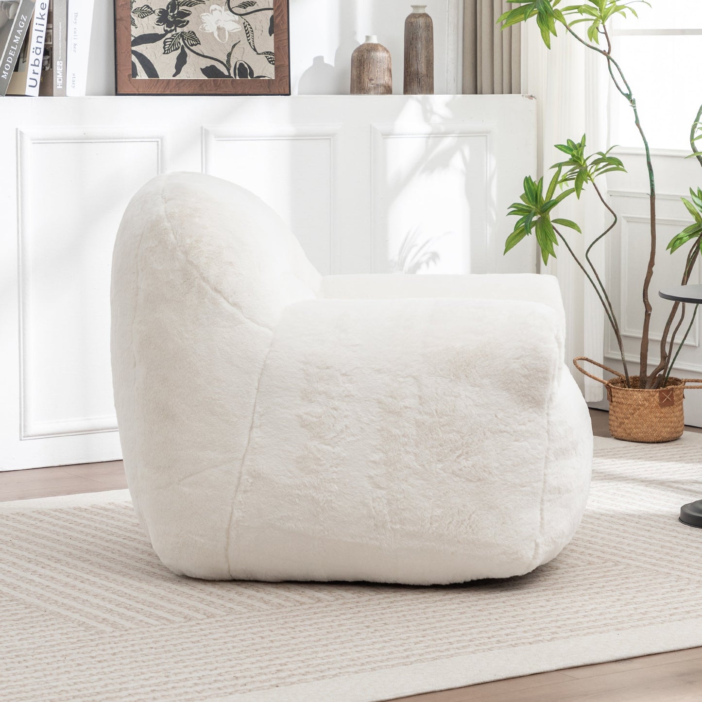 Bean Bag Chair, White