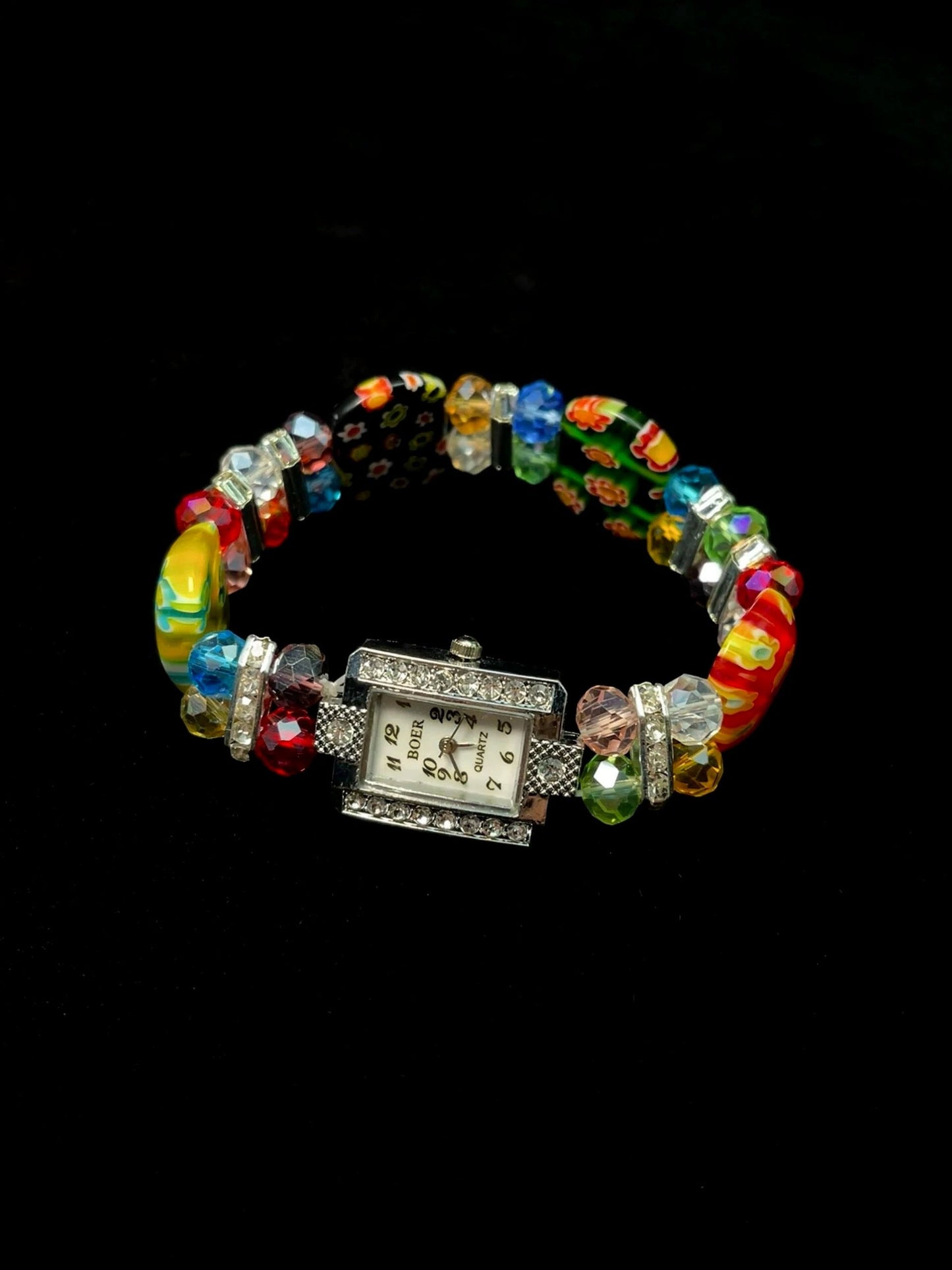 Vintage Glazed Floral Watch