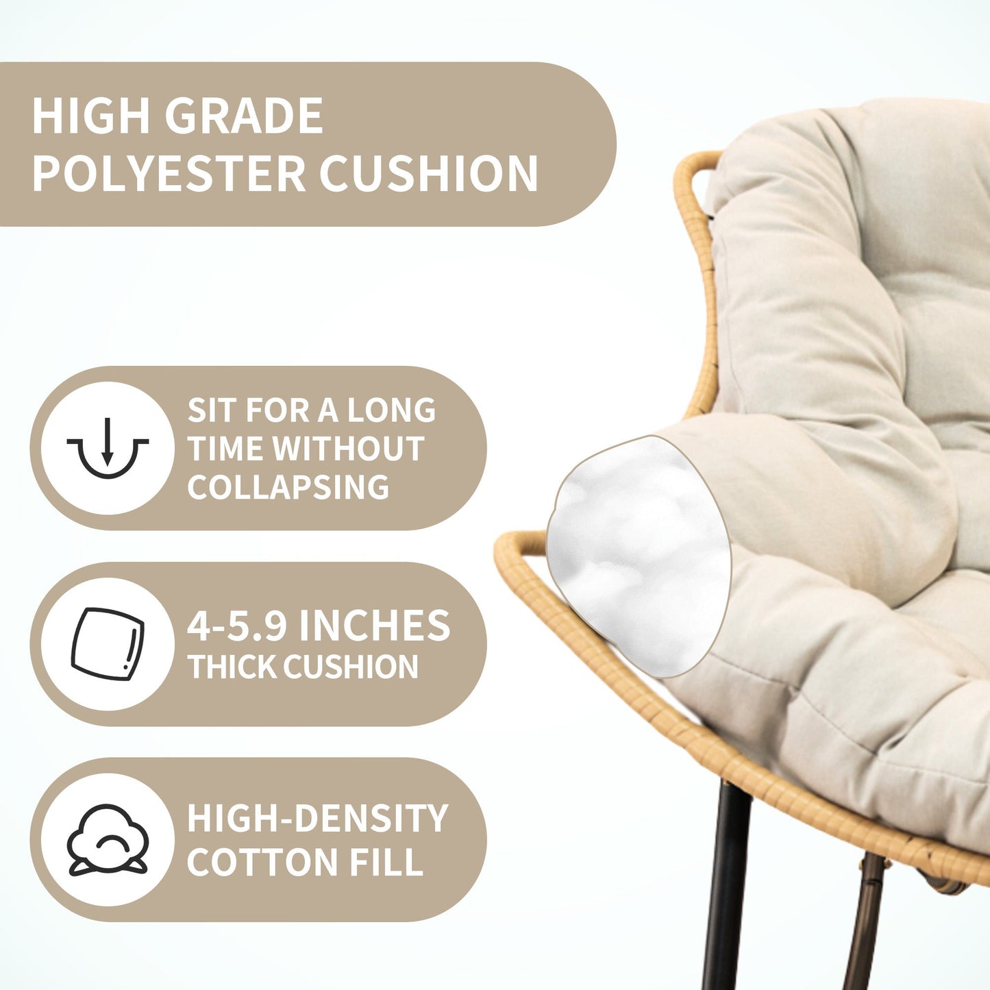 Rocking Chair, Lawn-Beige