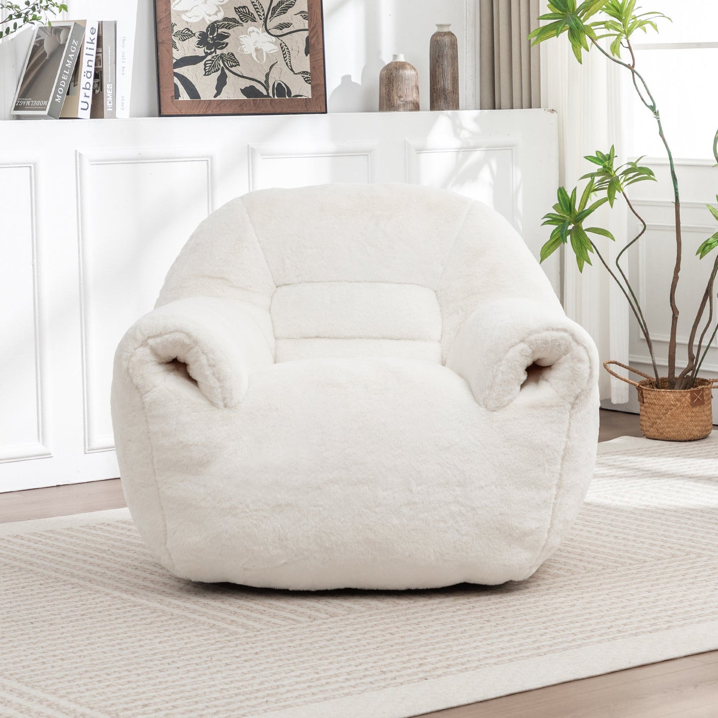 Bean Bag Chair, White