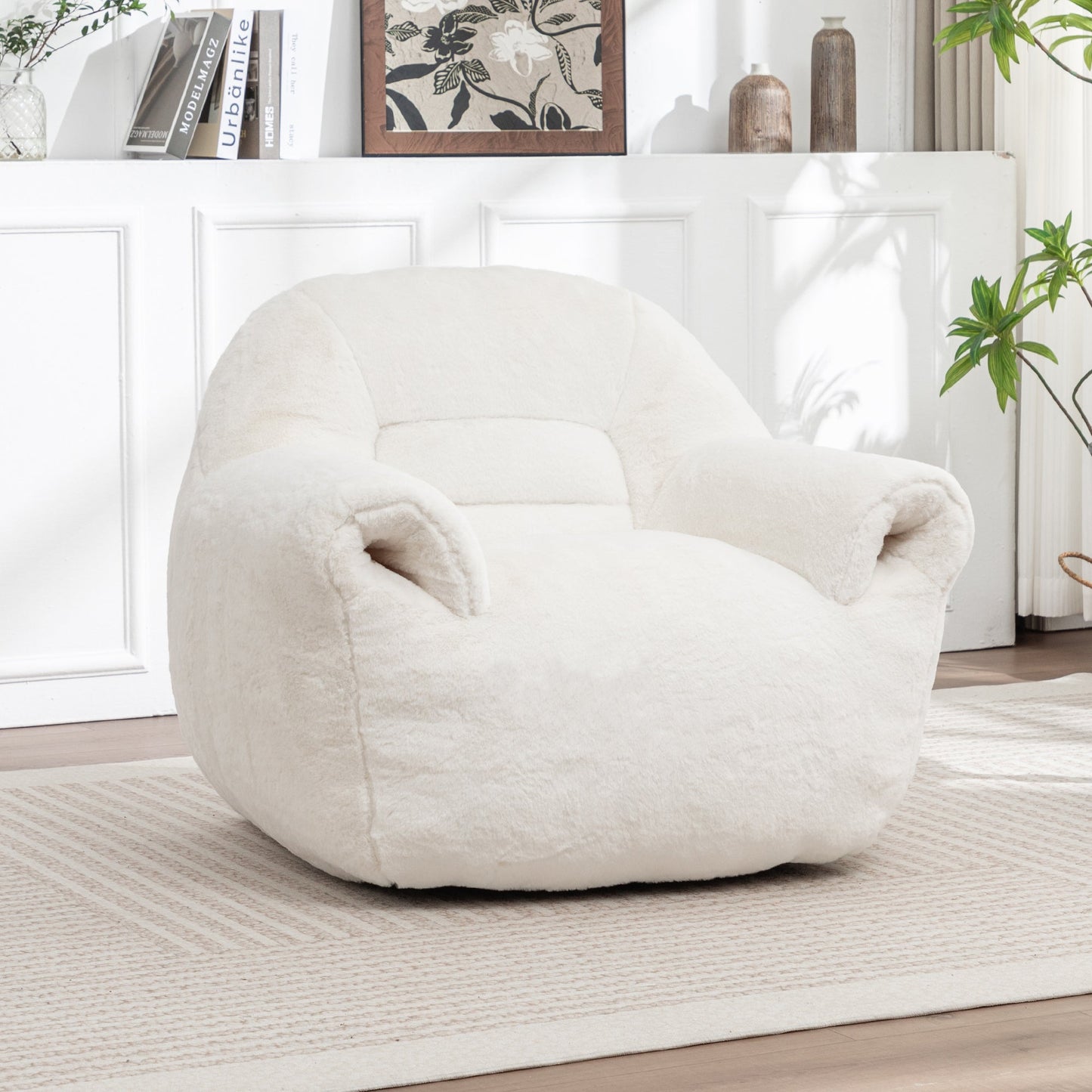 Bean Bag Chair, White