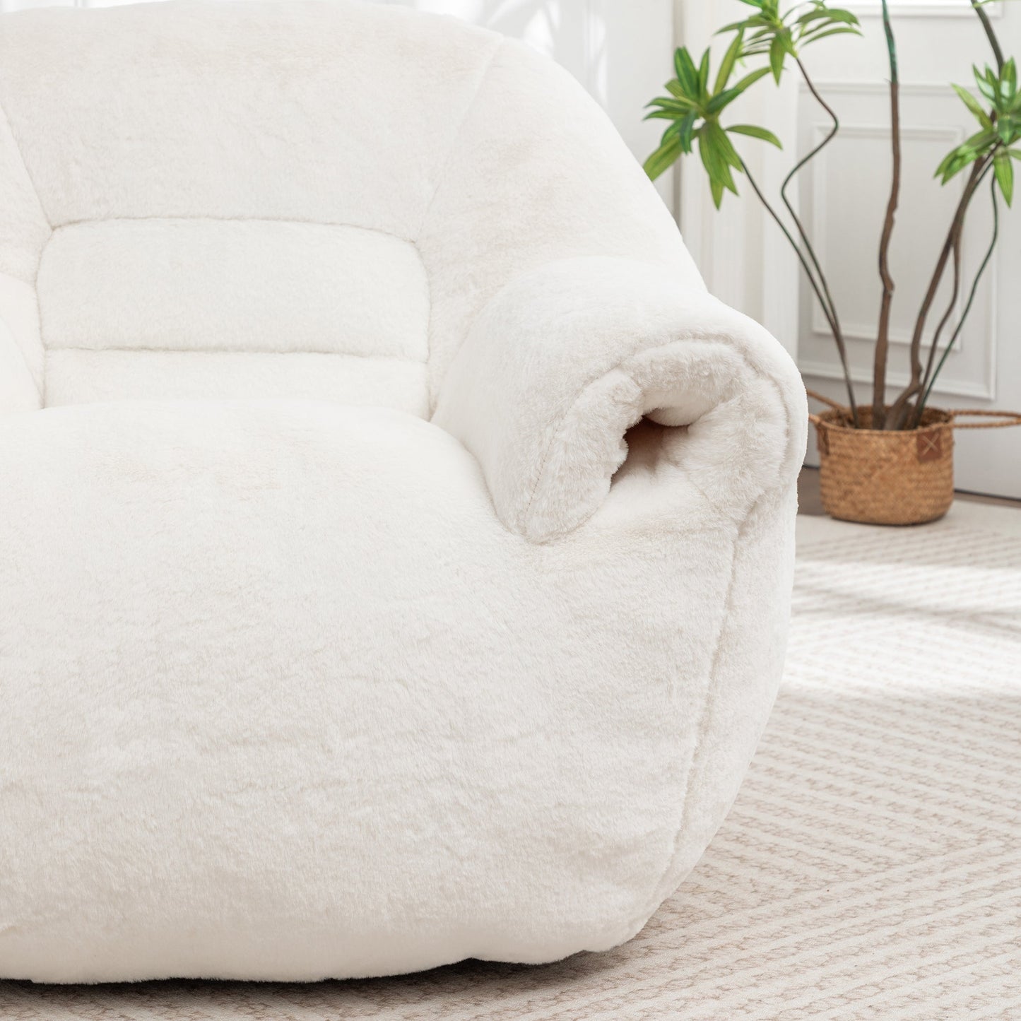 Bean Bag Chair, White