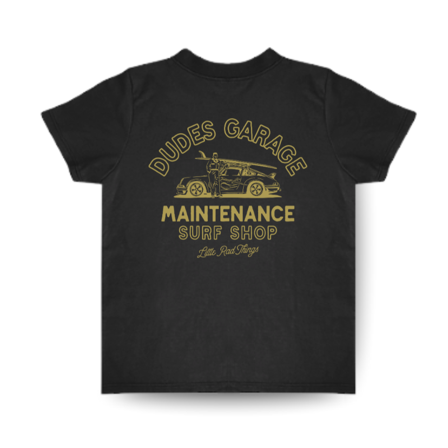 DUDES GARAGE TEE - BLACK