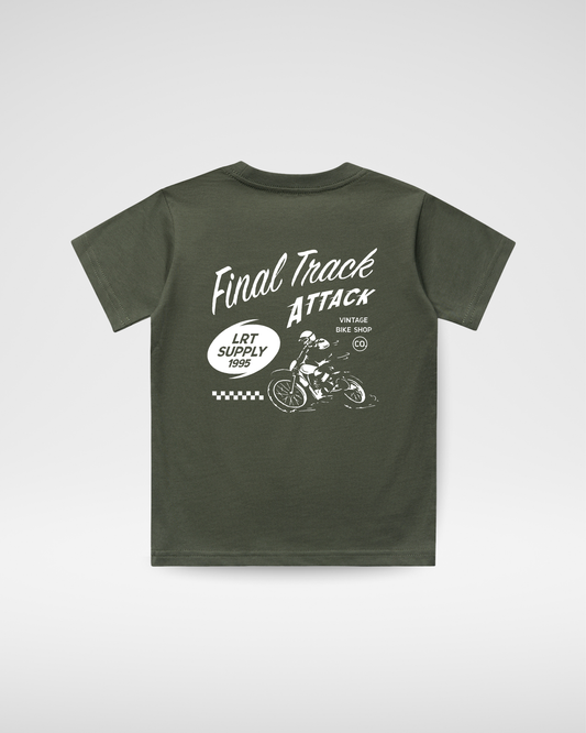 FINAL TRACK ATTACK TEE - MILITARY GREEN