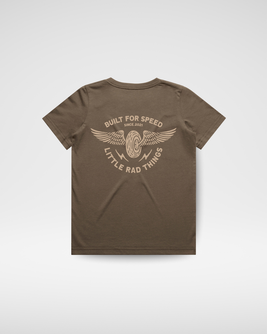 THE WINGED MECHANIC TEE - BROWN