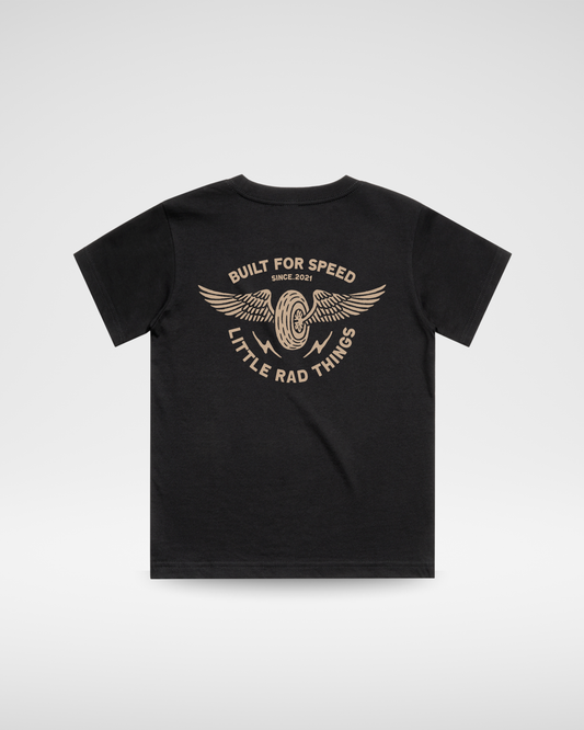 THE WINGED MECHANIC TEE - BLACK