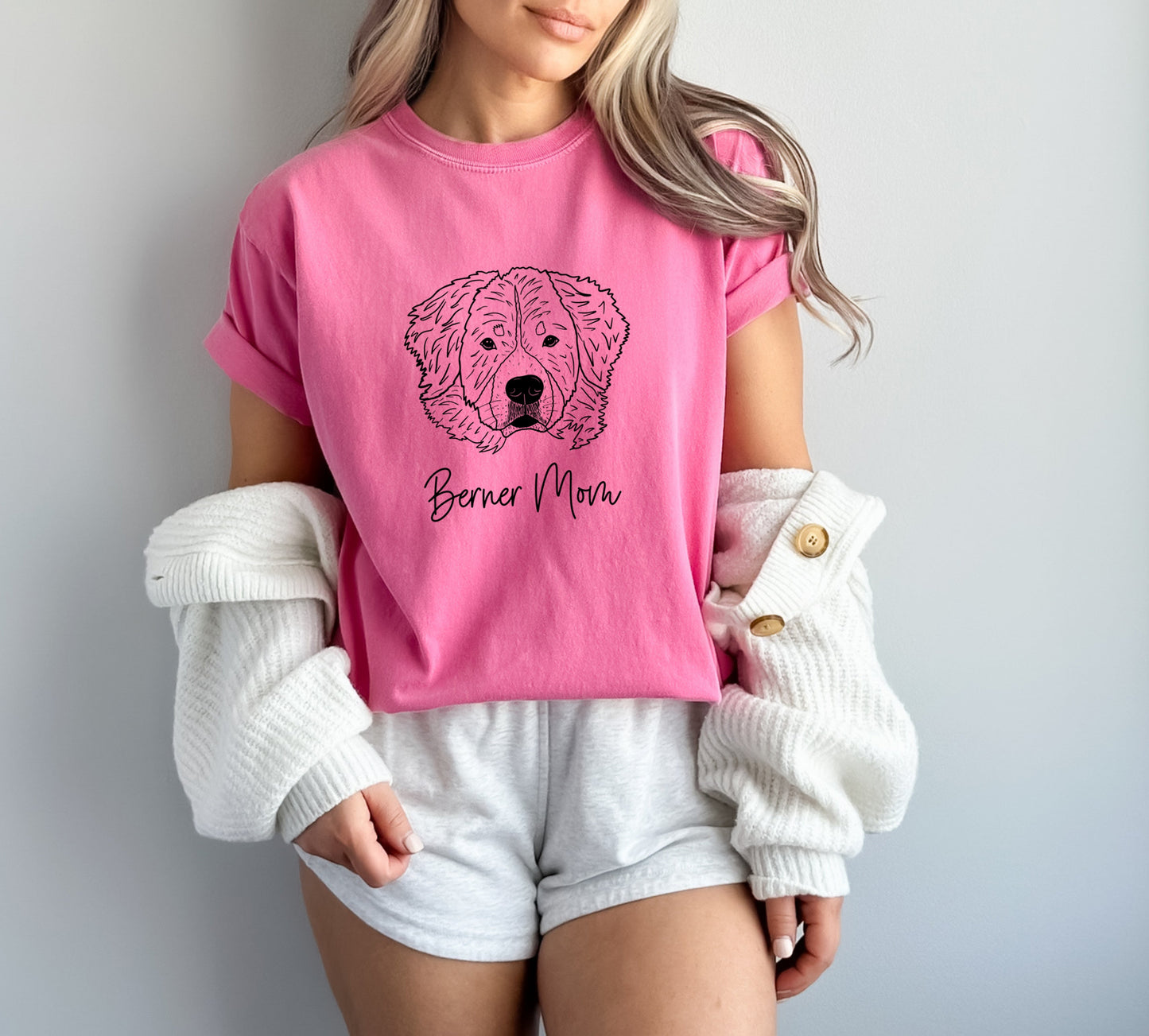 Berner Mom Bernese Mountain Dog Dog Mom Comfort Colors T Shirt