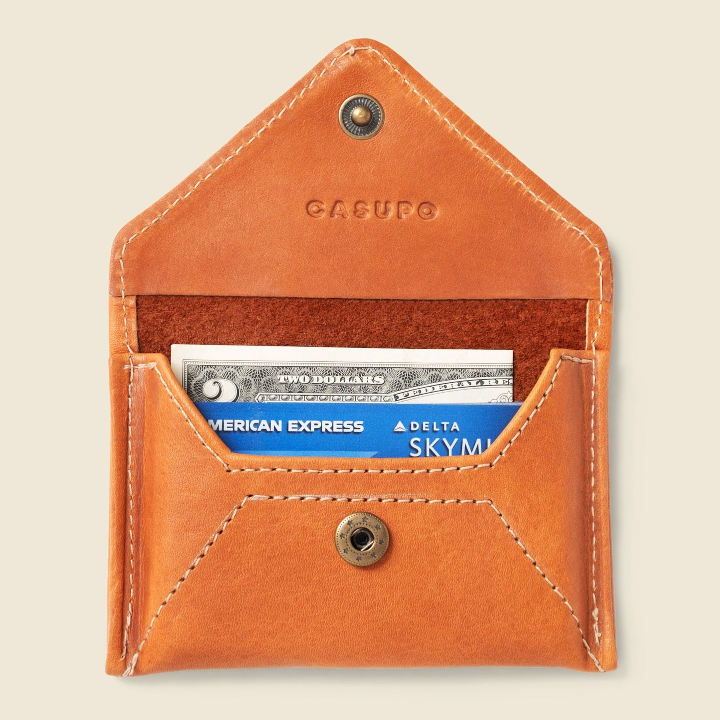Mini Envelope Wallet with RFID Protection - Natural