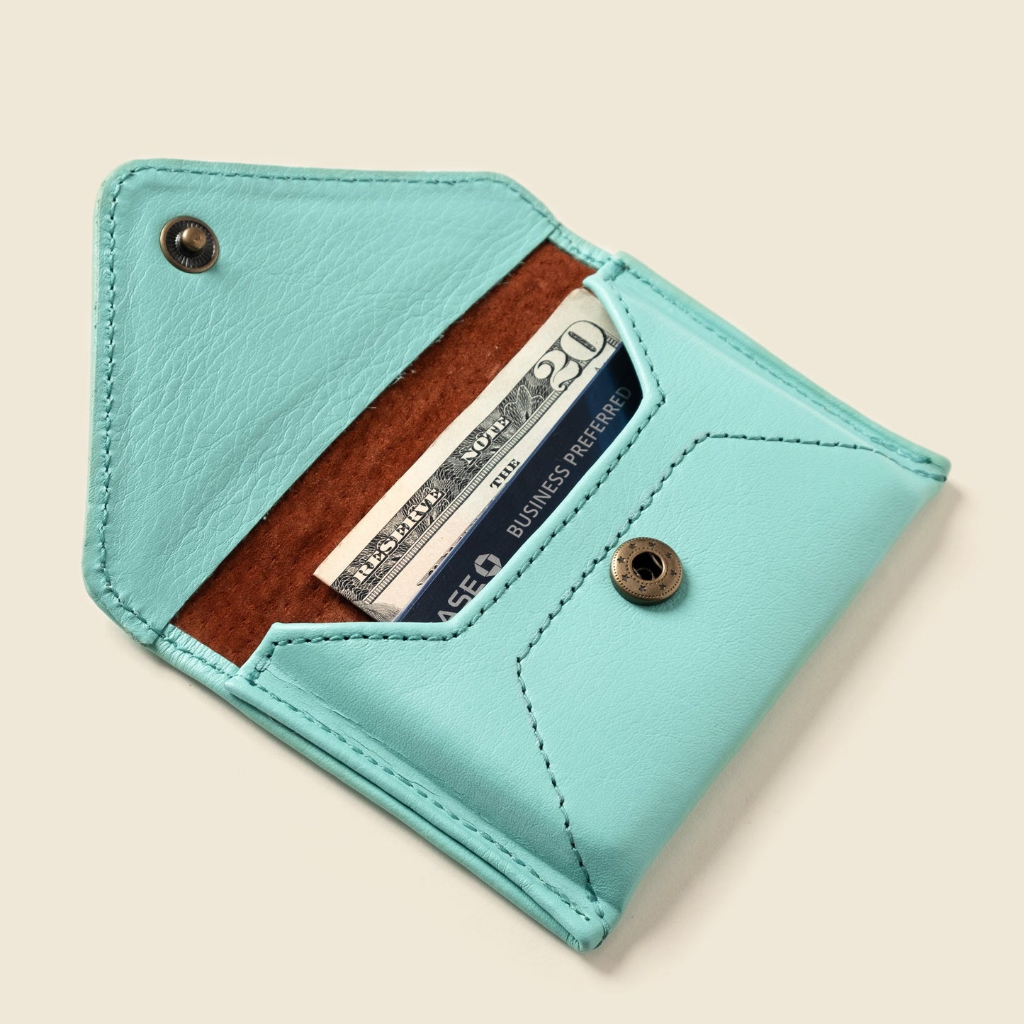 Mini Envelope Wallet With RFID protection - Baby Blue
