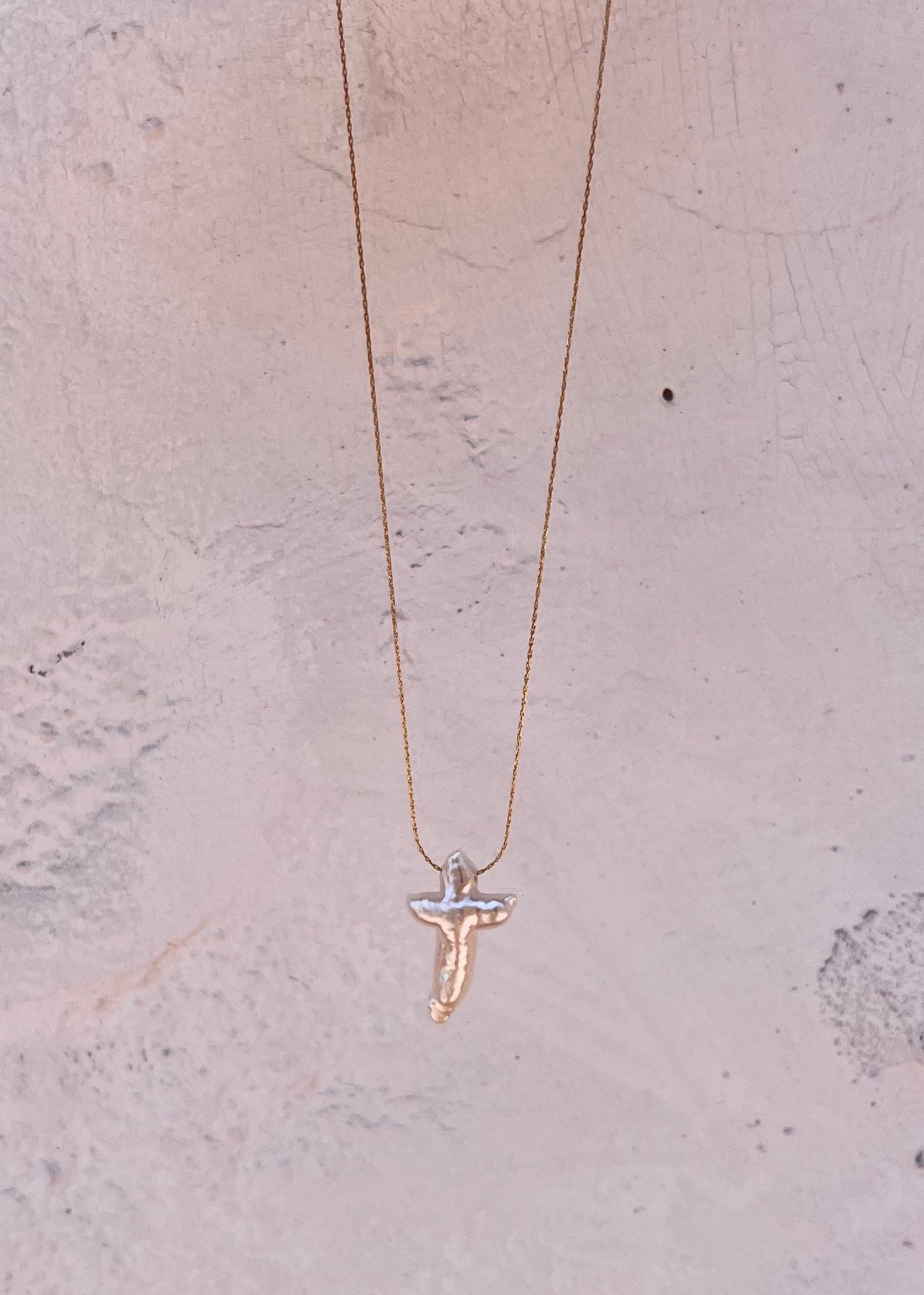 Cross Pearl Necklace