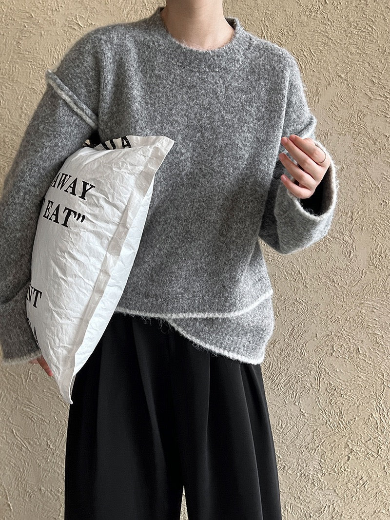 Lazy Irregular Hem Sweater