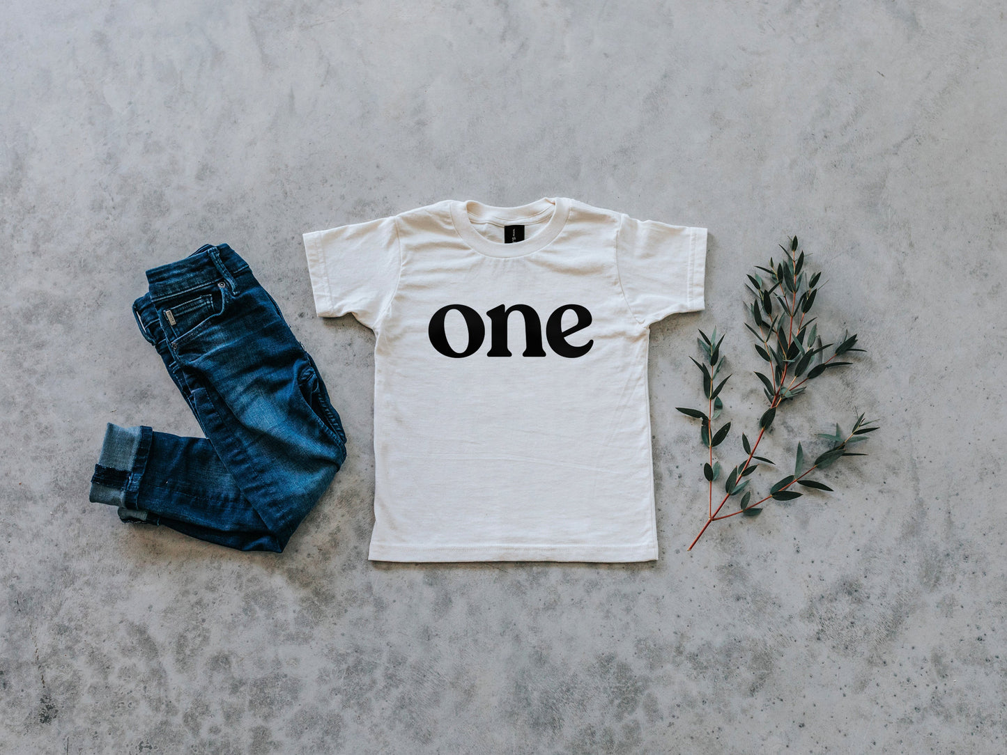 One Modern First Birthday Organic Baby Tee