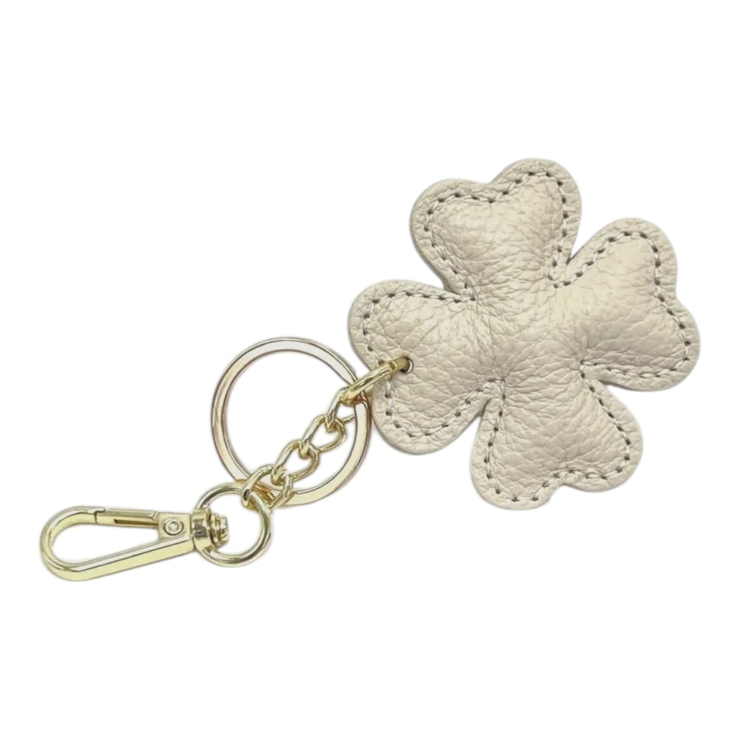 LEATHER CLOVER HANDBAG CHARM