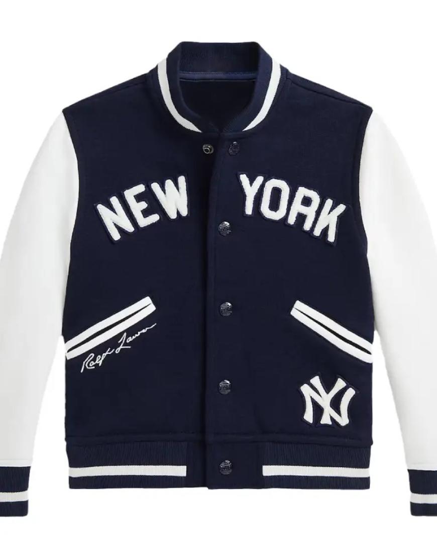 Preschool Yankees Polo Ralph Lauren Navy Fleece Jacket