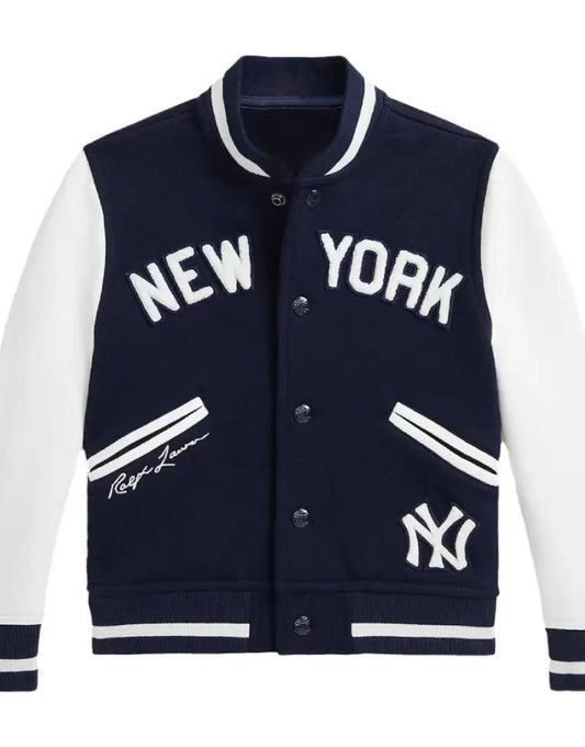 Preschool Yankees Polo Ralph Lauren Navy Fleece Jacket