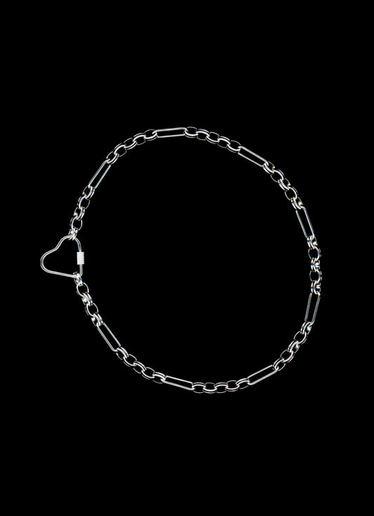 heavy metal lover - heart carabiner necklace