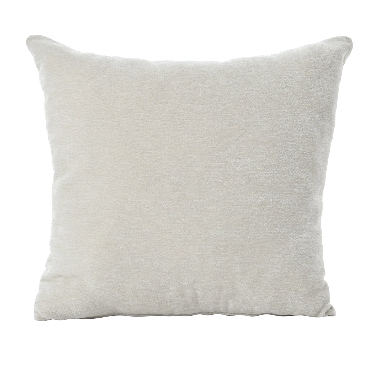 Modern Chenille Accent Chair, Upholstered Armchair for Living Room, Mid Century Fabric Lounge Chair w/Pillow, Comfortable Reading Chair with Wood Legs for Living Room, Bedroom, Reception Room (Beige)